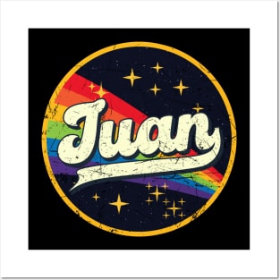 Juan // Rainbow In Space Vintage Grunge-Style Posters and Art